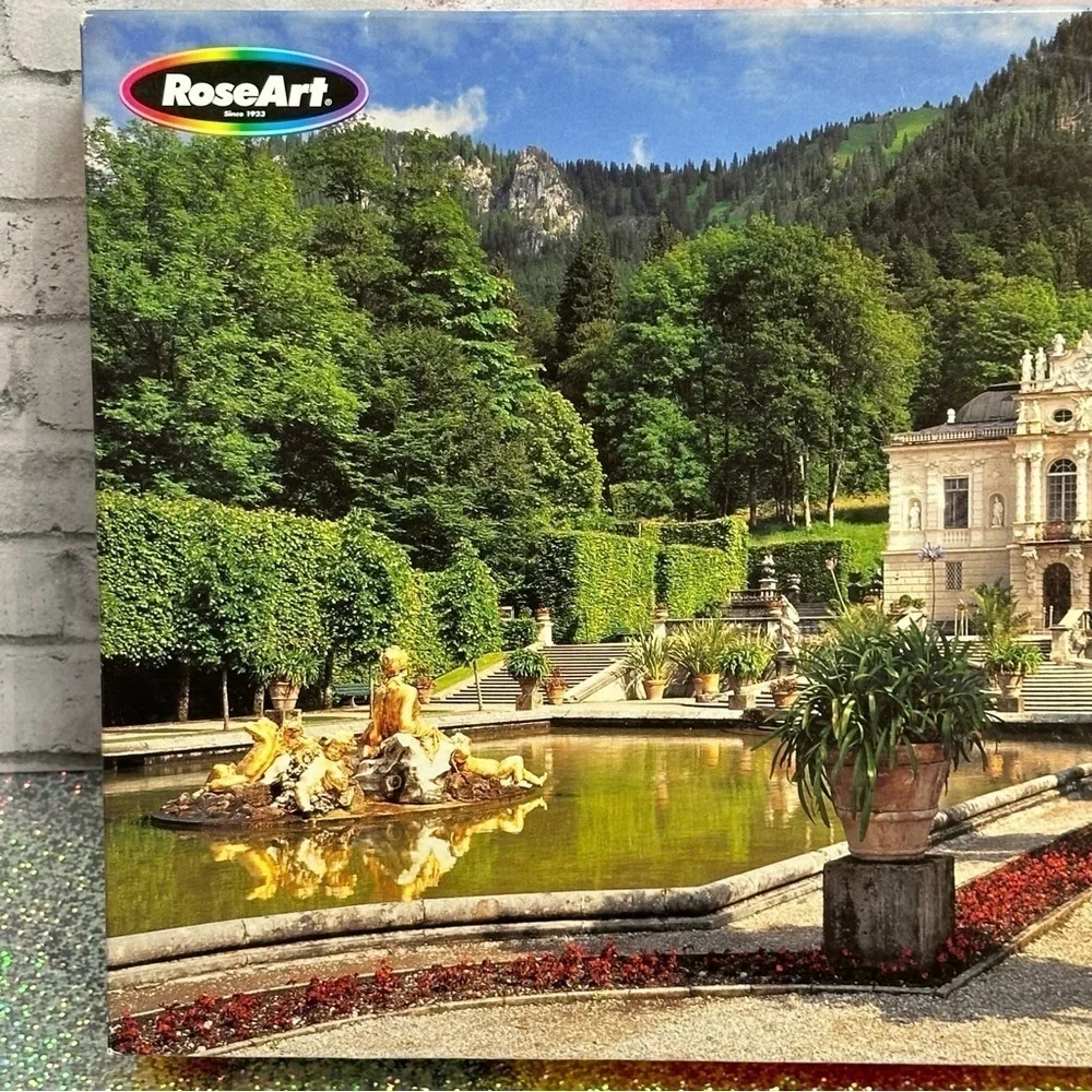 Puzzle Linderhof Castle 1000 Piece Jigsaw Puzzle RoseArt Vintage Sealed NEW